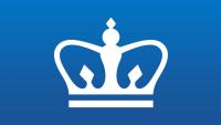 Columbia crown over blue gradient background